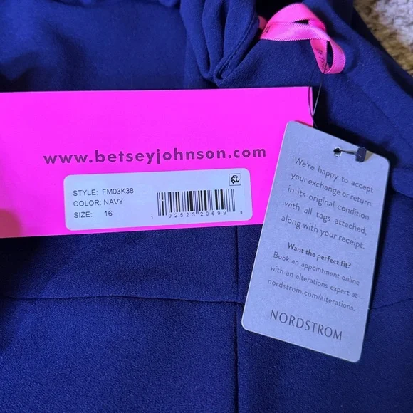 Betsey Johnson Scuba Crepe Ruffle Hem Dress. - Picture 6 of 9